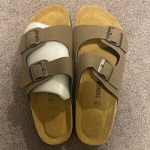 **NWT** Cushionaire Brown Double Strap Sandals